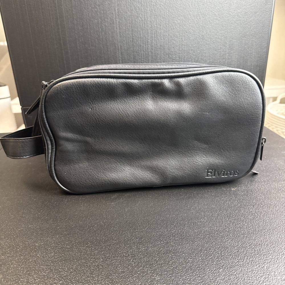Toiletry Bag For Men Large Travel Shaving Dopp Kit Waterresistant (Black)